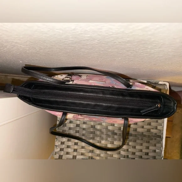 Nine West Floral Print Large Tote Bag – Pink, Purple & Blue - Picture 7 of 11